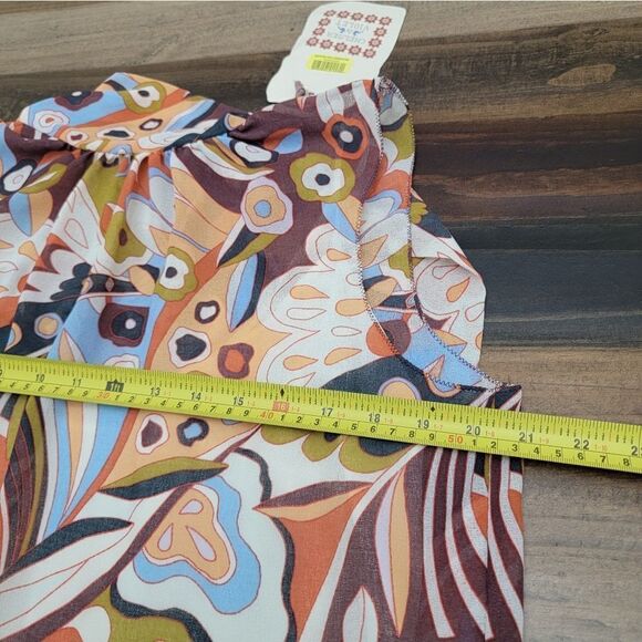 Chelsea & Violet 70s Retro Boho Scarf Dress Size L NWT Multicolor Old Money - Picture 11 of 12